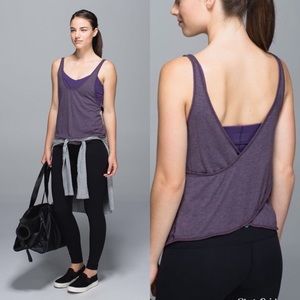 Lululemon Twist And Turn Tank Heathered Purple